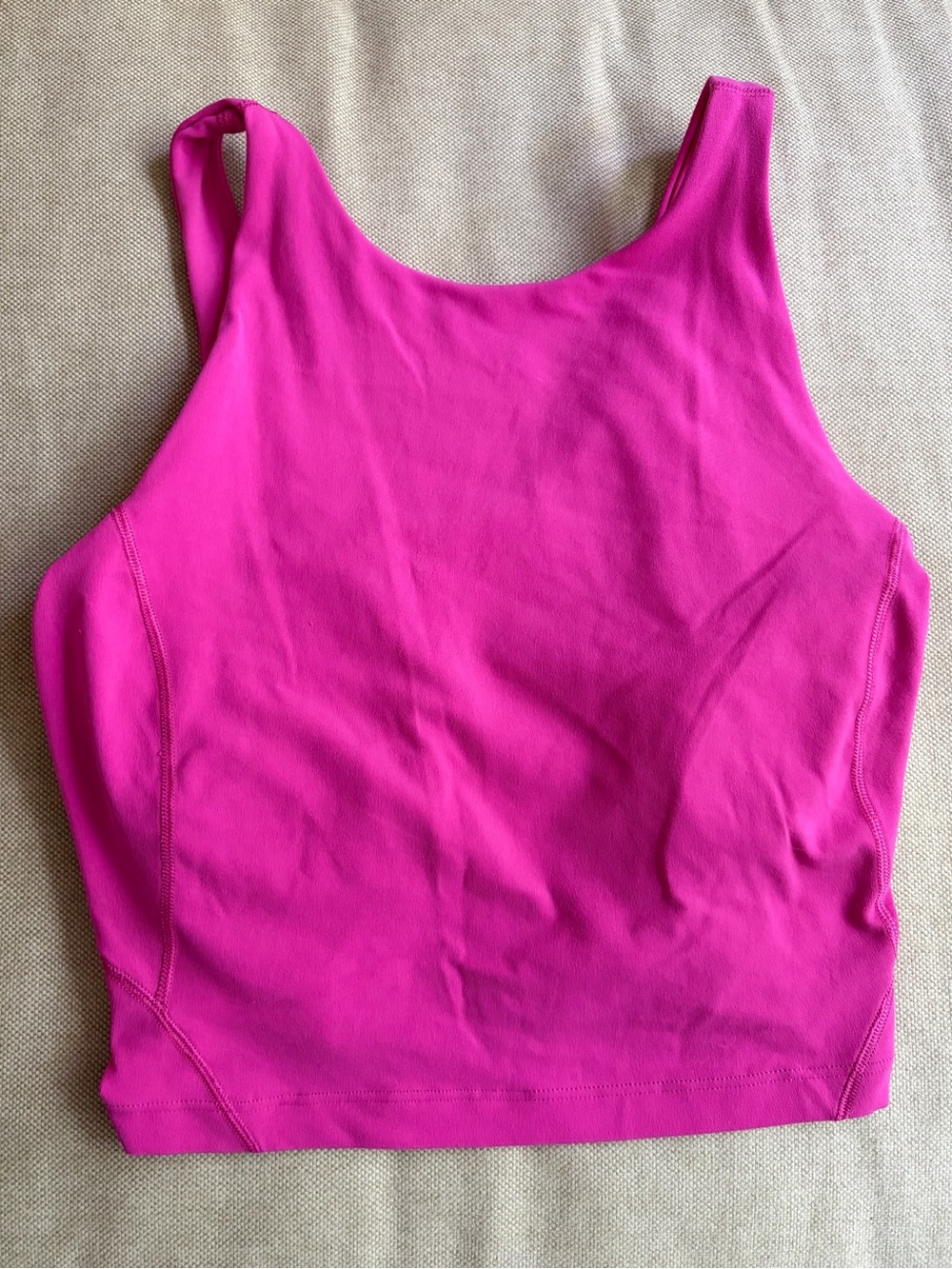 lululemon athletica Fuchsia Pink Cropped Tank